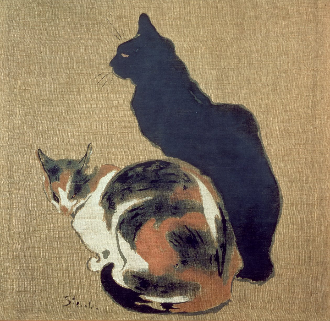 2匹の猫、1894 作： テオフィルアレクサンドル・スタインレン