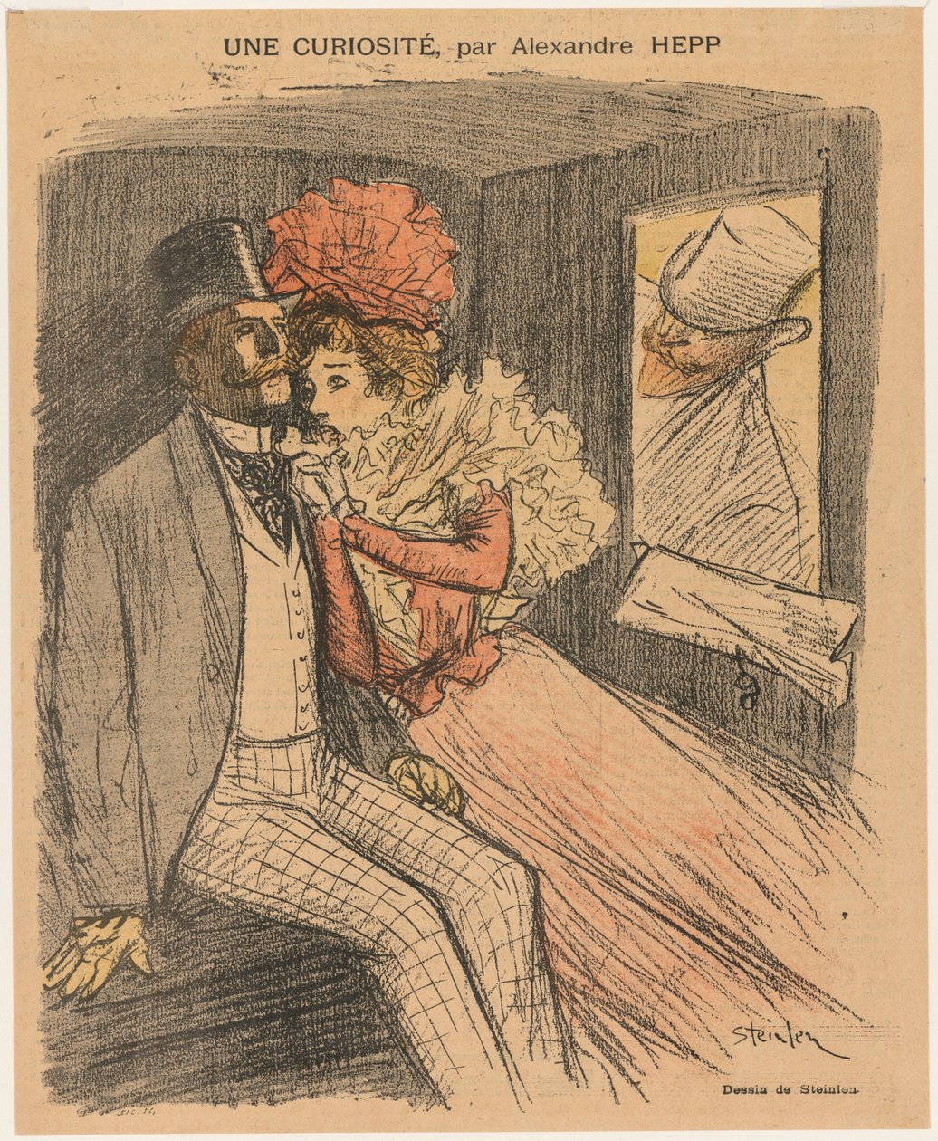 ギル・ブラスのイラスト: 好奇心、アレクサンドル・ヘップ作、1897年。 作： テオフィルアレクサンドル・スタインレン