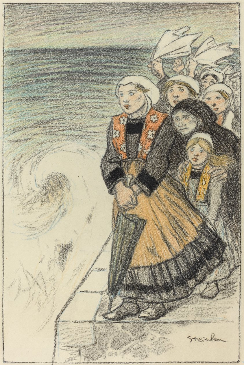 水夫の妻たち、1896 年。 作： テオフィルアレクサンドル・スタインレン