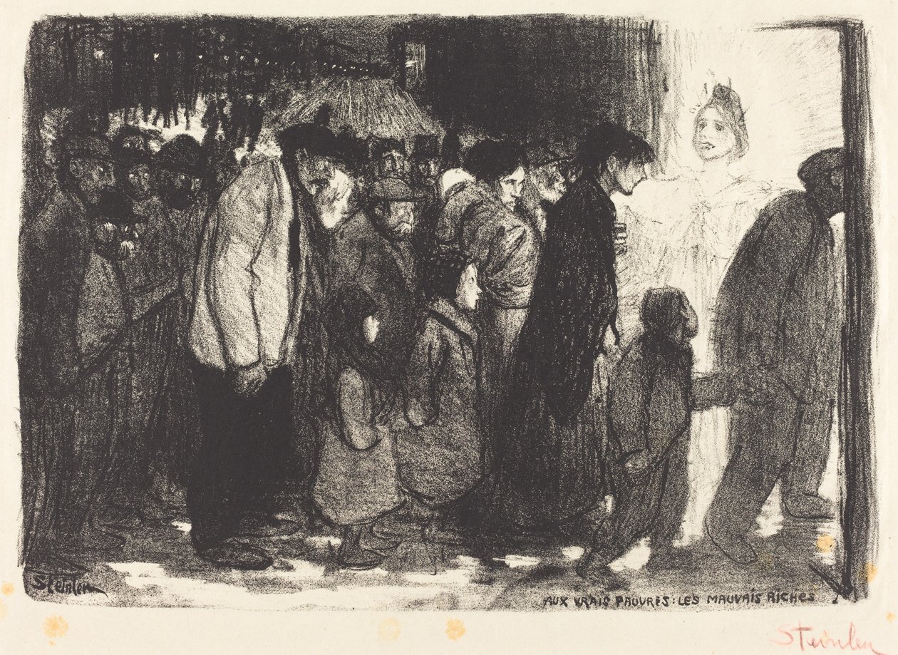 真の貧民へ: 邪悪な金持ち 真の貧民へ: 邪悪な金持ち, 1894. 作： テオフィルアレクサンドル・スタインレン