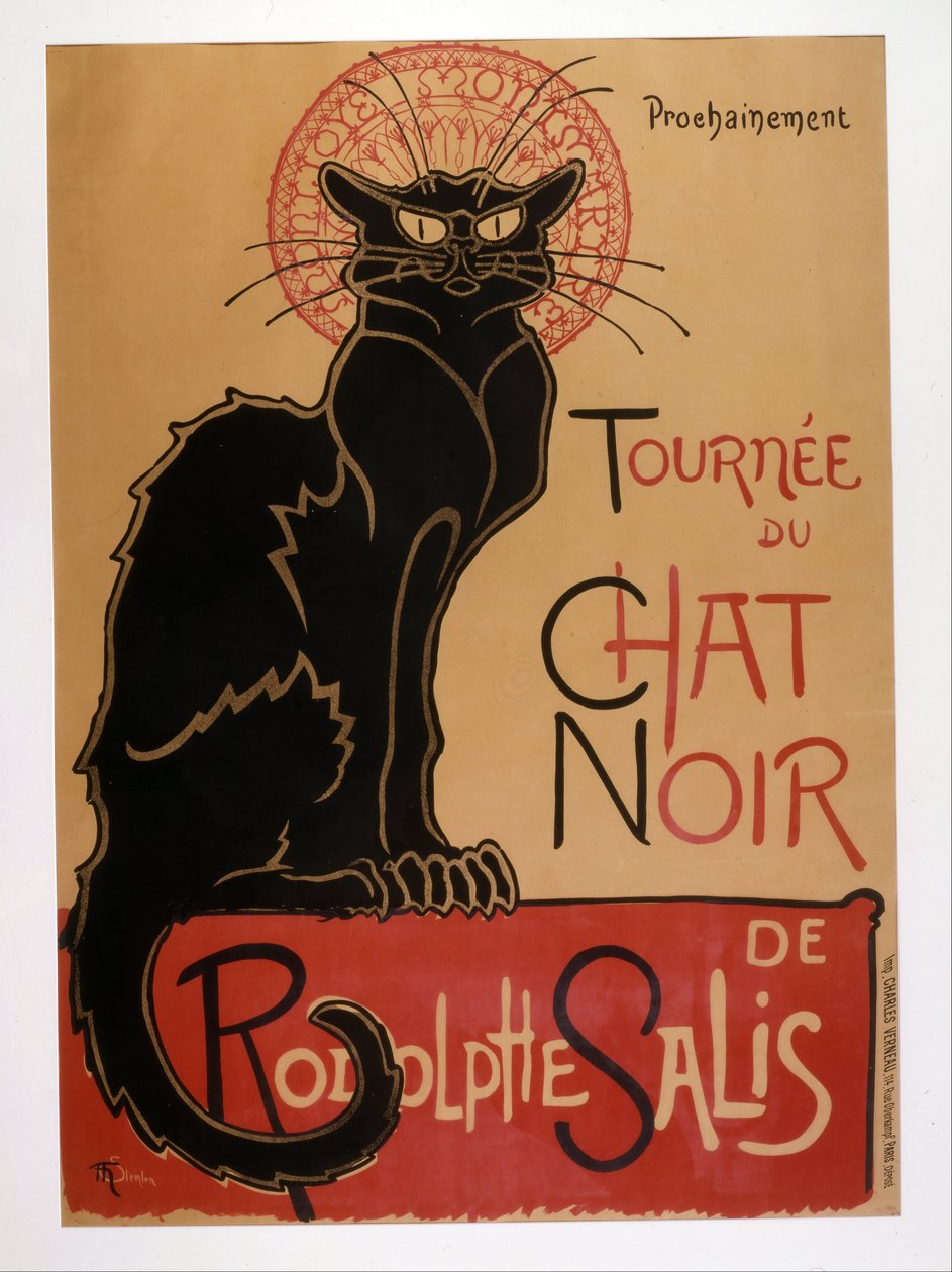 ロドルフサリスによるTournéeduChatNoir（ロドルフサリスのチャットノワールのツアー） 作： テオフィルアレクサンドル・スタインレン