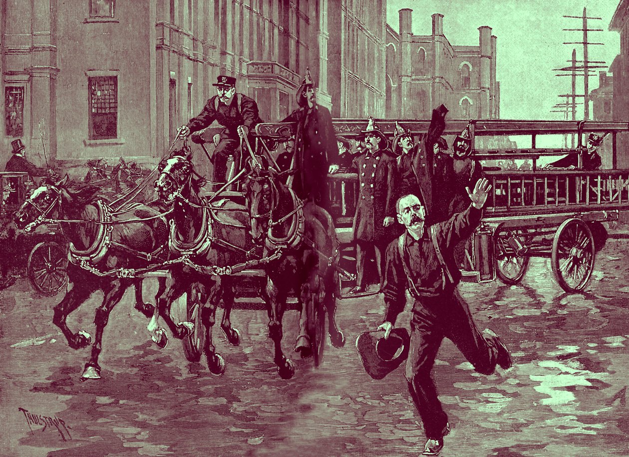 1890年代のフックとはしごの会社 作： テュルドトゥルストラップ