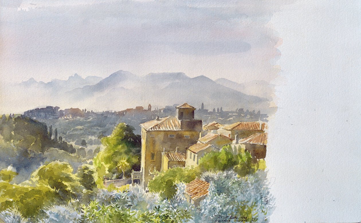 San Ruffino、Casciani、トスカーナ、1998（紙にトイレ） 作： ティム・スコット・ボルトン