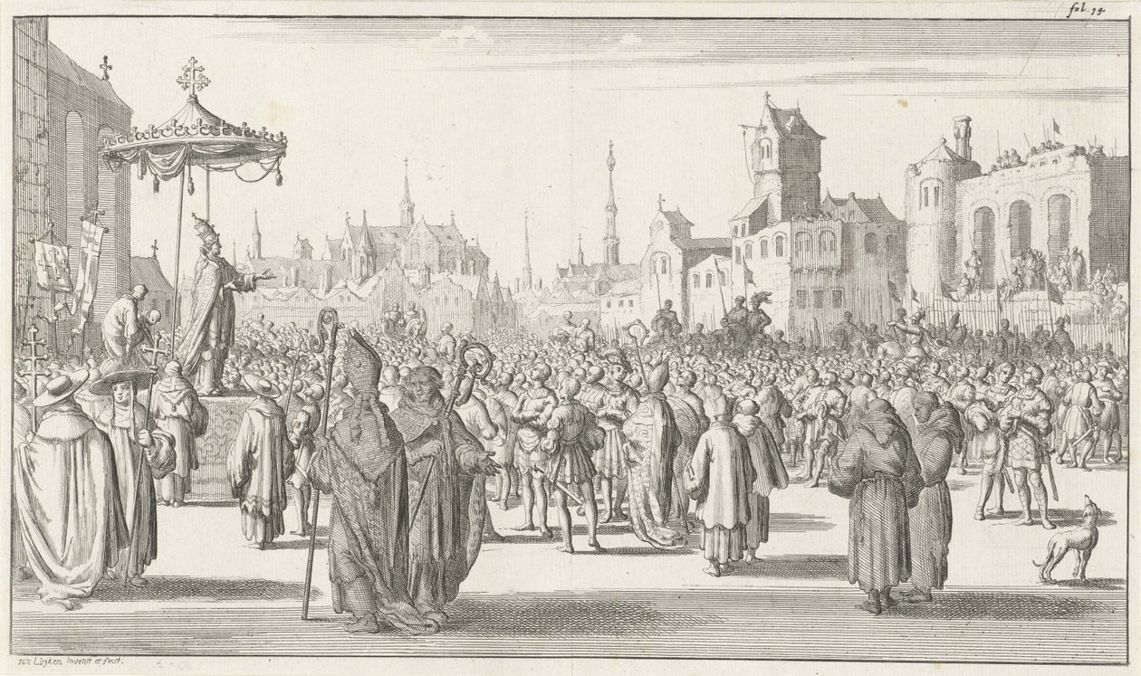 教皇ウルバヌス 2 世が第 1 回十字軍を説く、1683 年 作： ティモシー・テン・ホーン