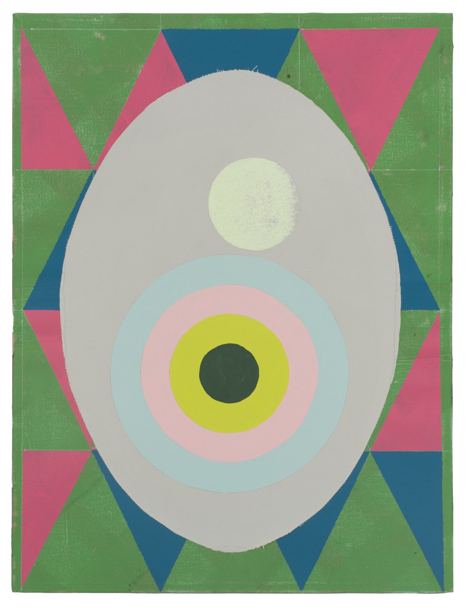 Egg is the Answer, 2023（キャンバスにラテックス、コラージュ、エナメル） 作： 