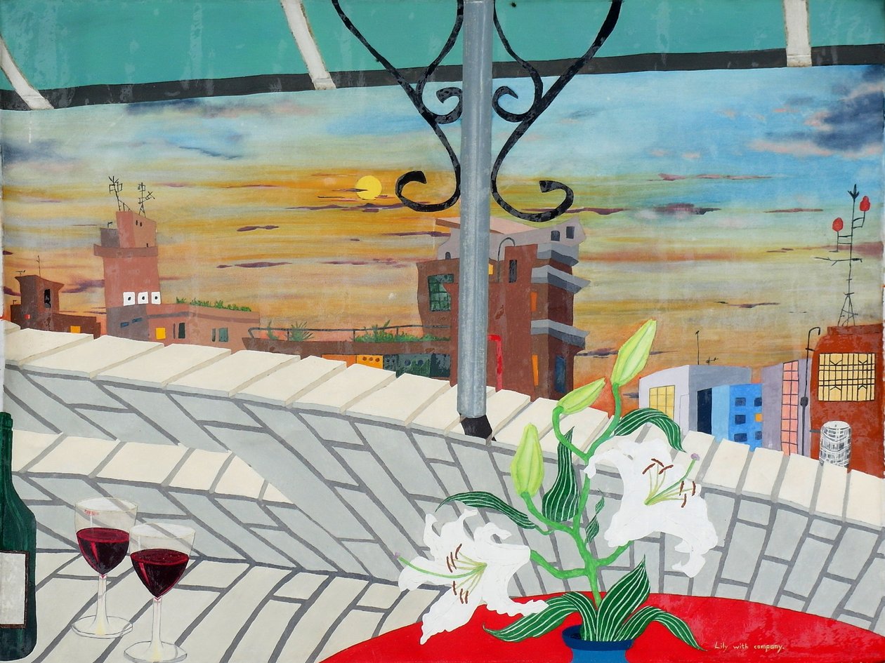 Lily with company, 2008, 油彩・キャンバス 作： ティモシーネイサンジョエル