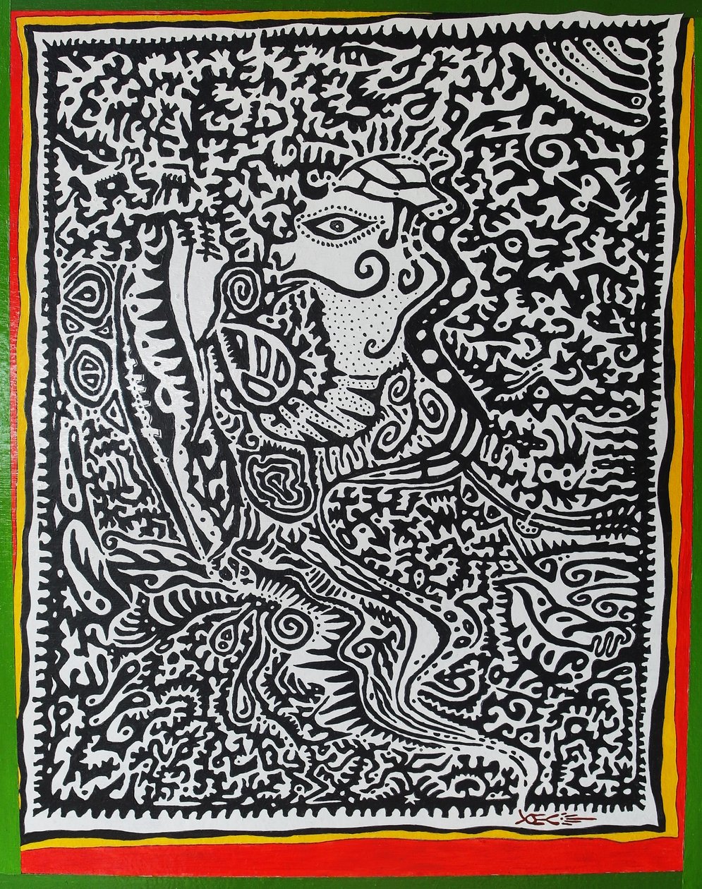 Spirit Genie, 2011, 木に油絵 作： ティモシーネイサンジョエル