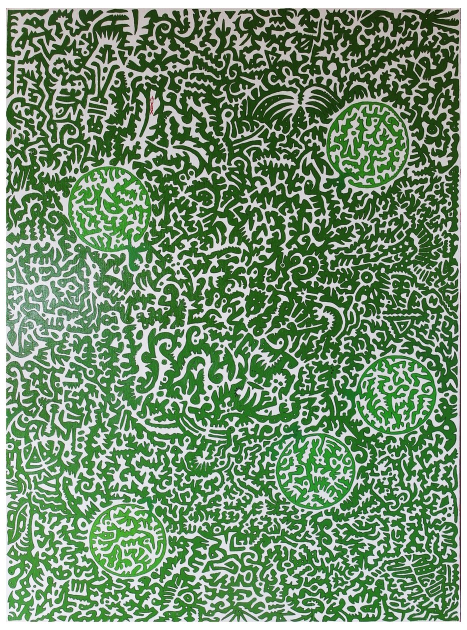 自然の精神, 2012, 木に油 作： ティモシーネイサンジョエル