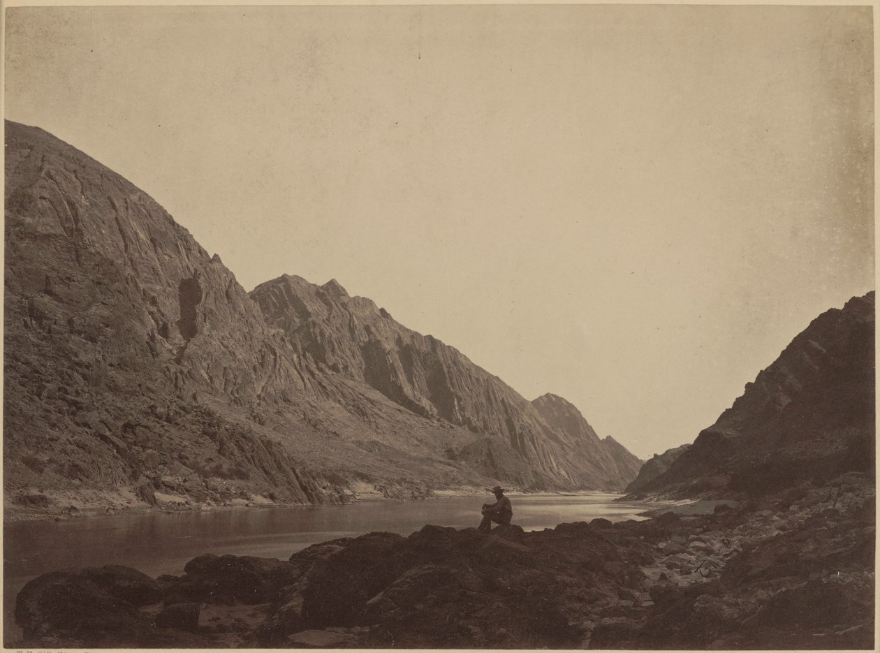1871年、コロラド川、アイスバーグ・キャニオン上方写真 作： ティモシー・オサリバン