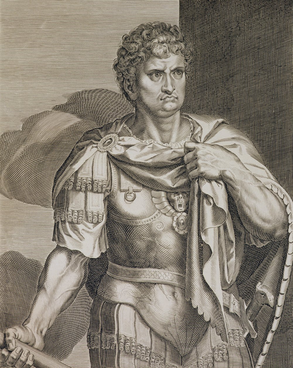 ローマのネロ皇帝、西暦54-68年、Giles Sadler（1570-1629）によって彫刻 作： Tiziano Vecelli