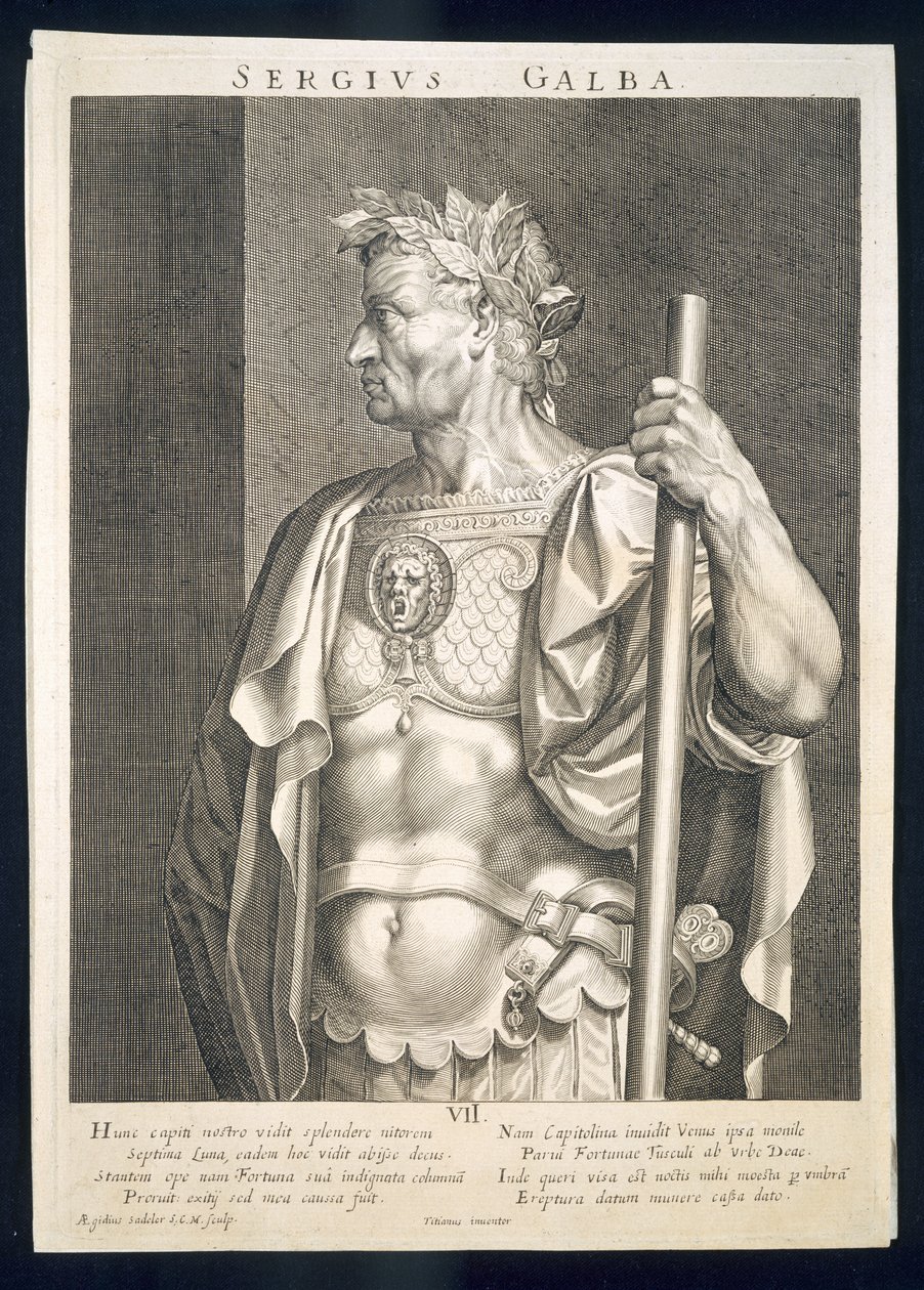 セルゲイガルバローマ皇帝68刻まれたジャイルズサドラー（1570-1629） 作： Tiziano Vecelli