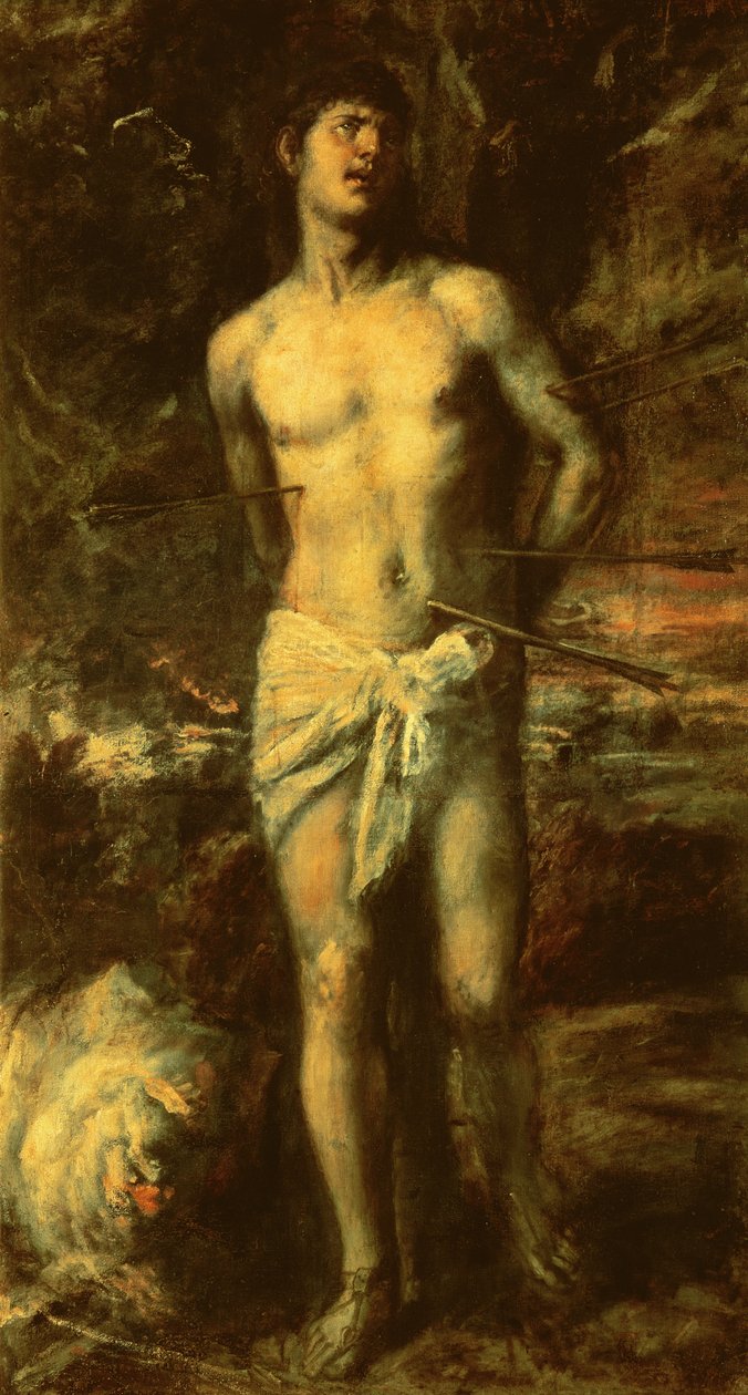 聖セバスチャン、1570年頃 作： Tiziano Vecelli