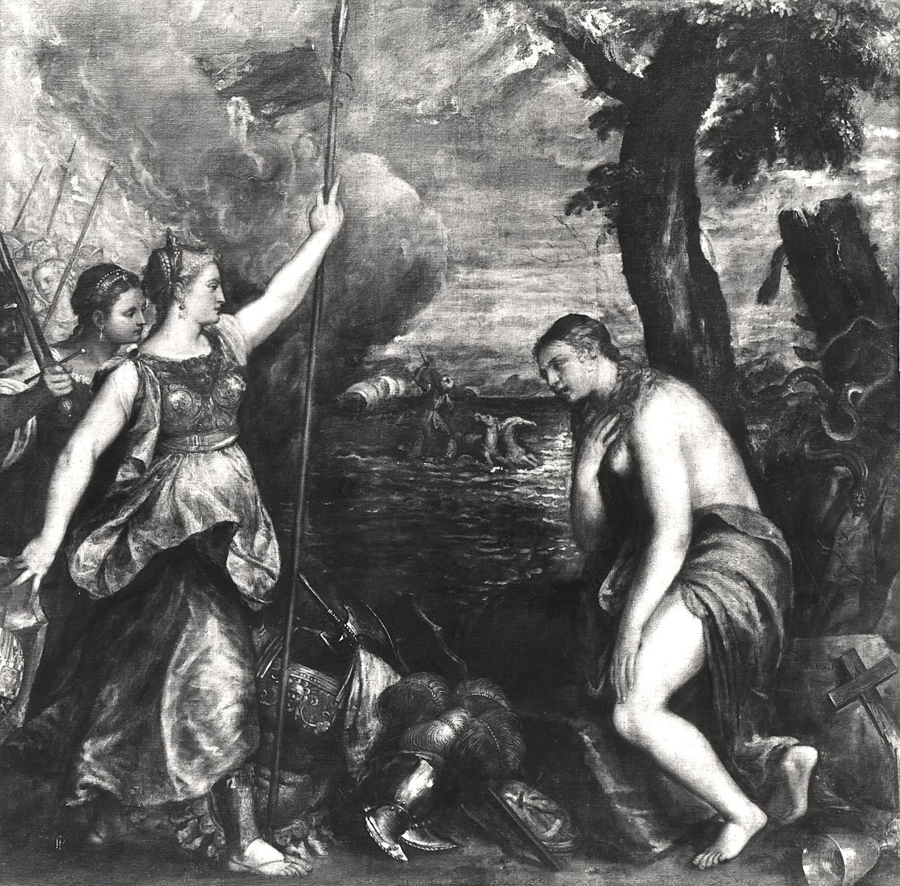 スペインによって支持された宗教、1572-75 作： Tiziano Vecelli