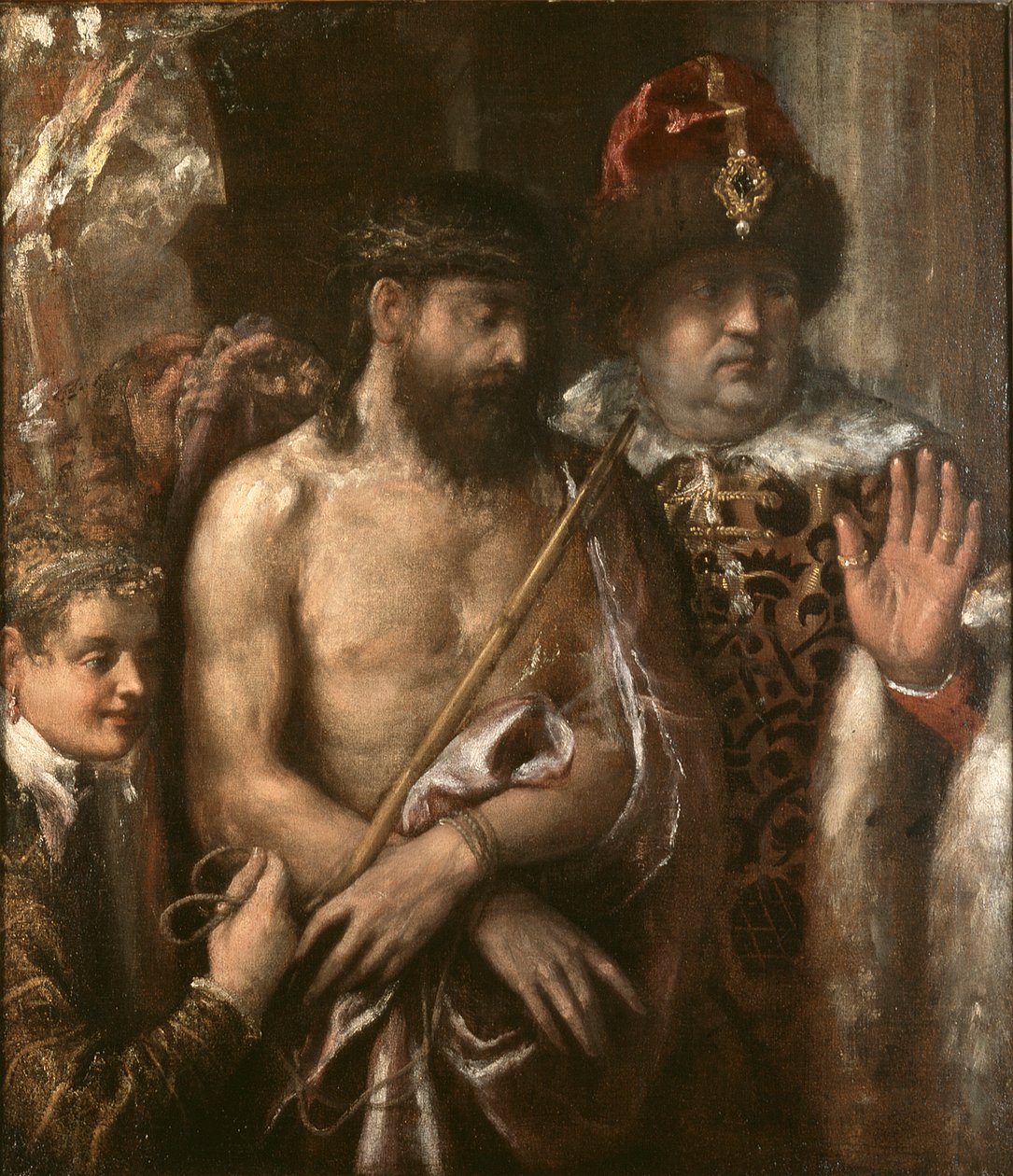 人々に示されたキリスト (Ecce Homo) 作： ティツィアーノ（ティツィアーノヴェチェッリオ）