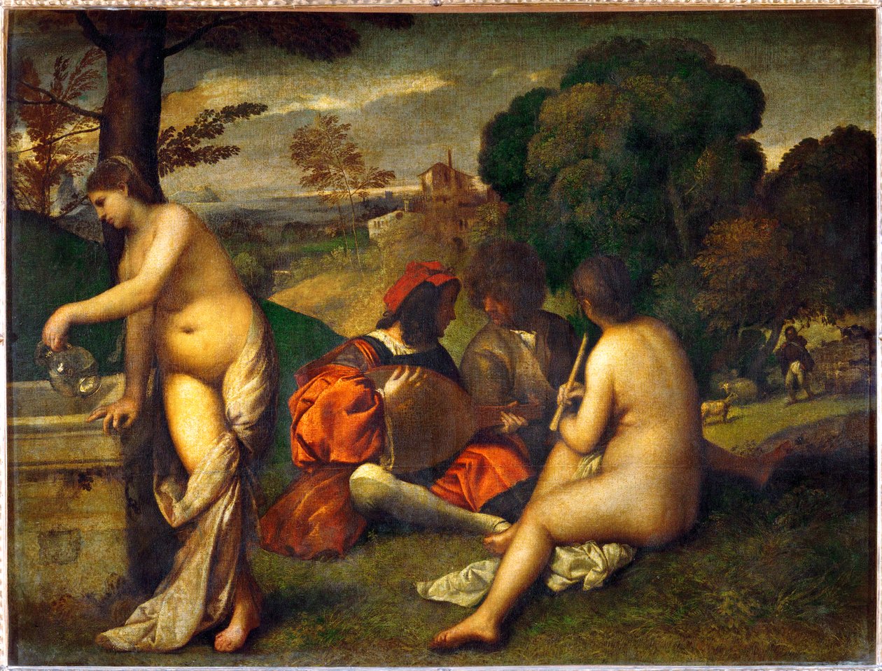 Le concert champetre - 野外コンサート... 作： ティツィアーノ (c.1488-1576)