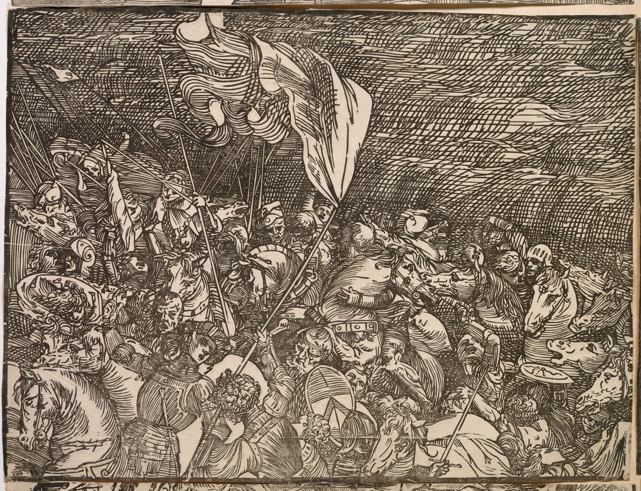 紅海へのファラオ軍の水没 作： ティツィアーノ (c.1488-1576)