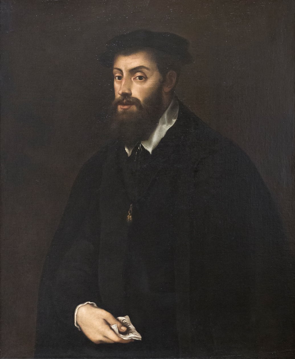 ティツィアーノ・ヴェチェッリオによるシャルル5世（油彩・カンヴァス） 作： ティツィアーノ（c.1488 1576）（後）