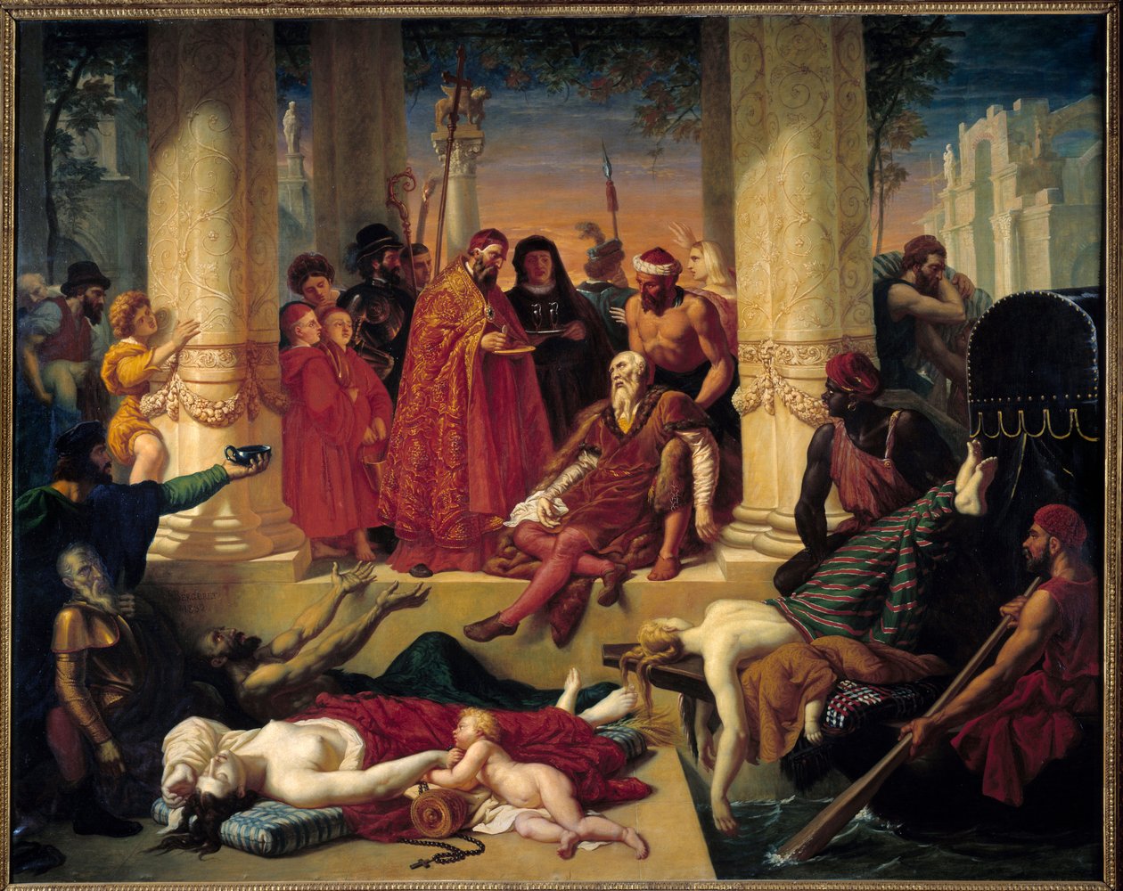 ティツィアーノ（1490-1576）の死、8月27日 作： Tiziano Vecelli