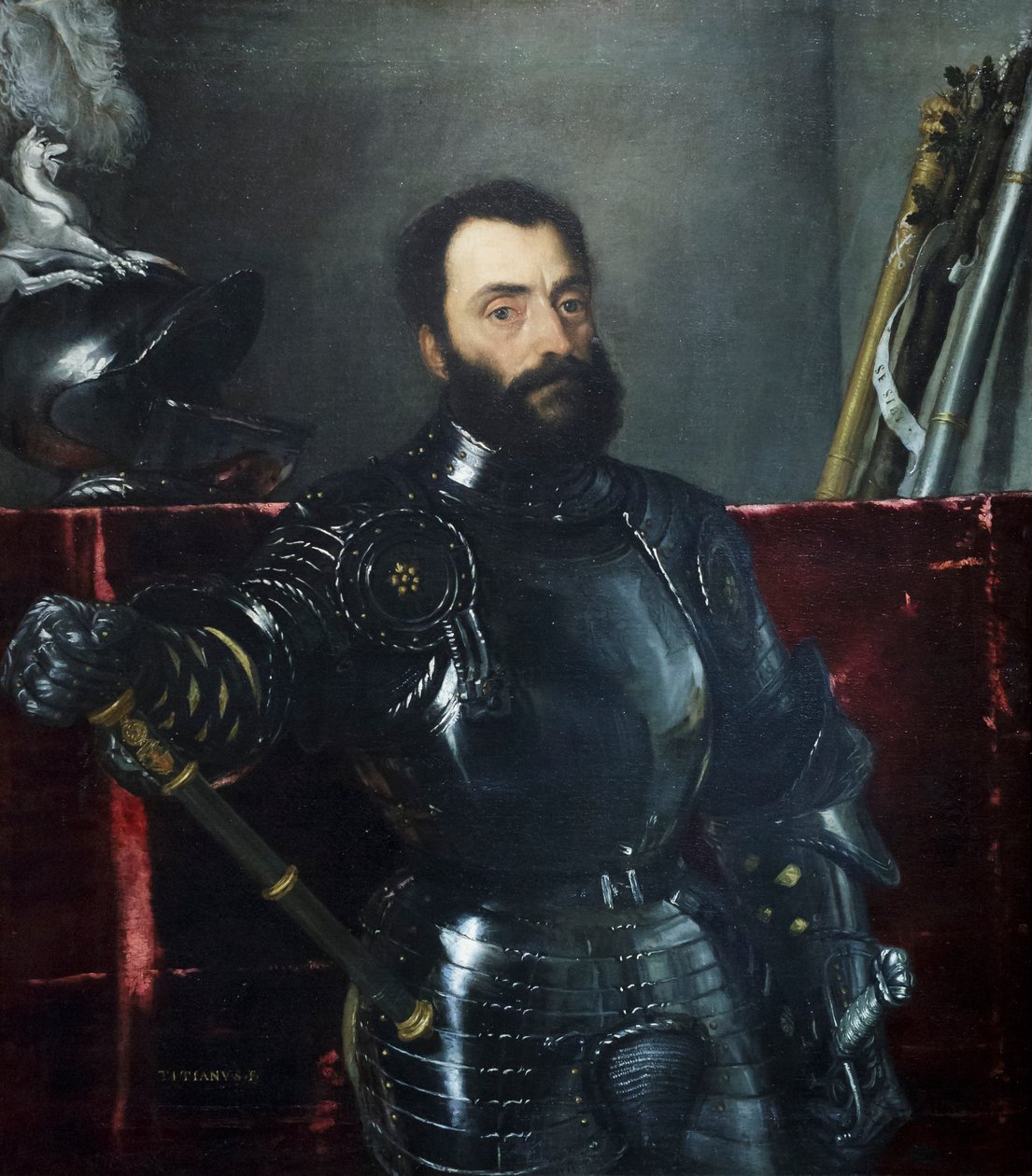 Francesco Maria I della Rovereの肖像 作： ティツィアーノ (c.1488～1576)