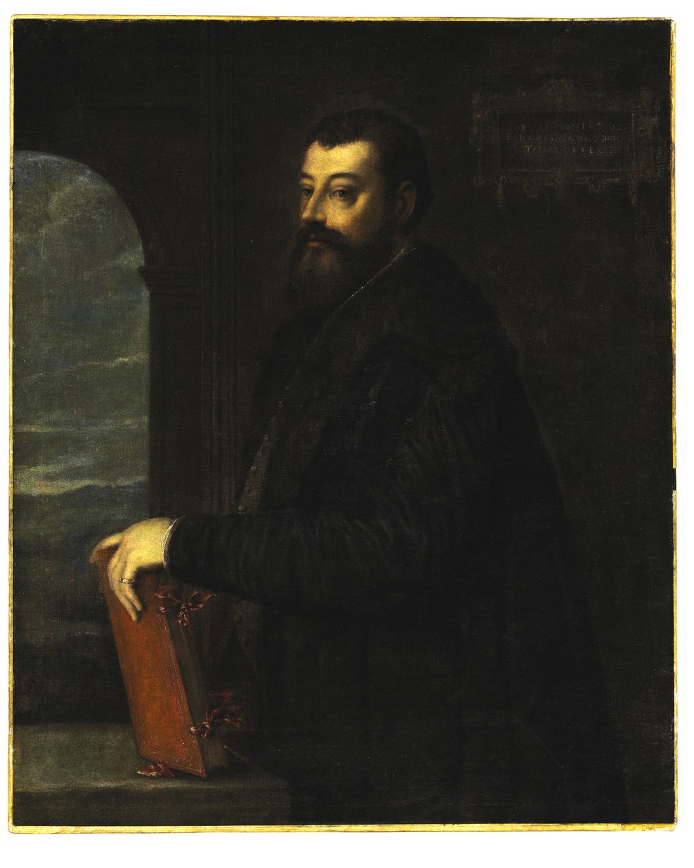 ガブリエレジョリトデフェラーリ（c.1508-78）の肖像画、4分の3の長さ 作： Tiziano Vecelli