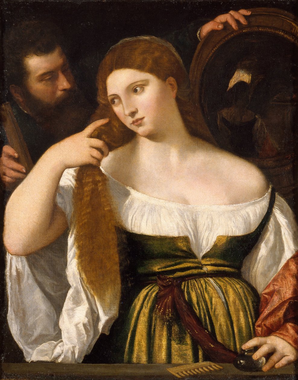 鏡の前の少女 作： Tiziano Vecelli