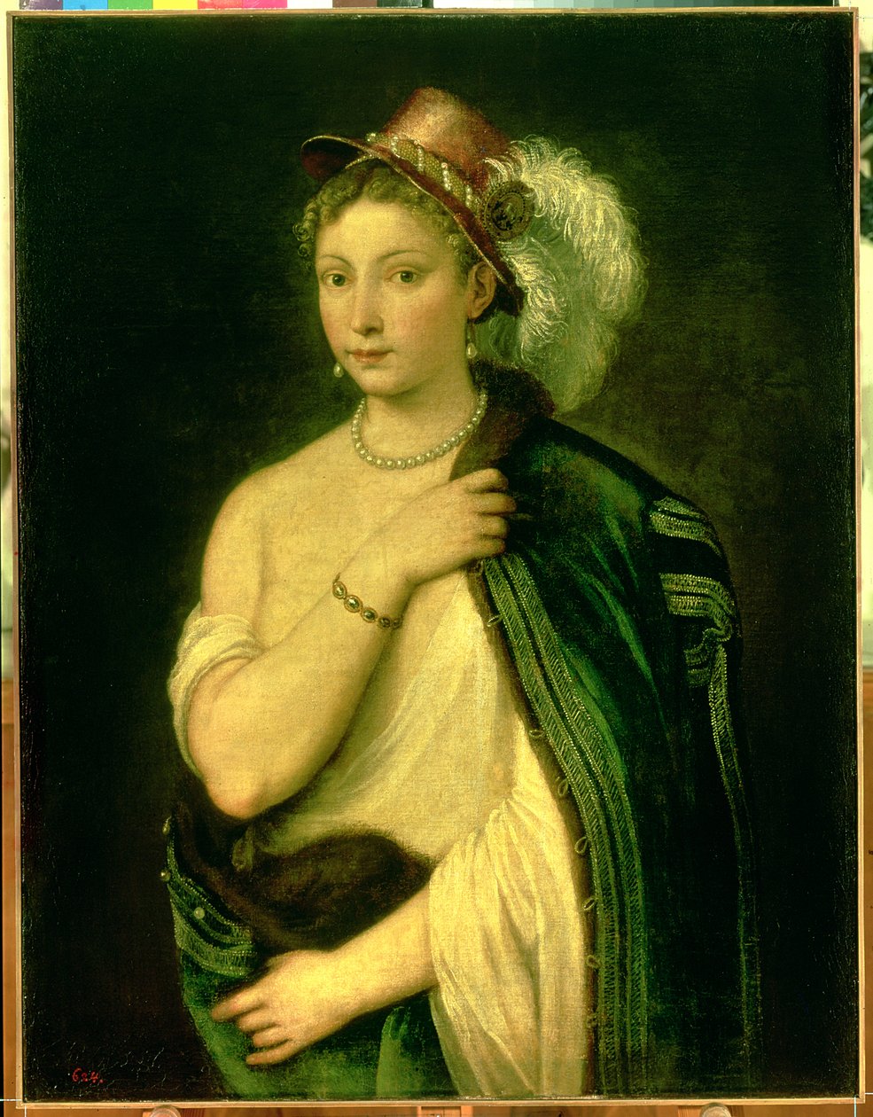 女性の肖像、1536年頃 作： Tiziano Vecelli