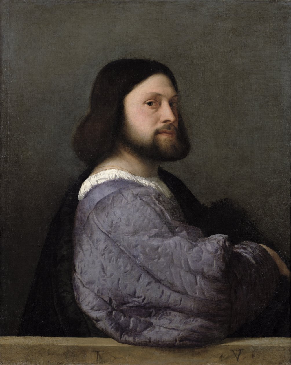 男の肖像、1512年 作： Tiziano Vecelli