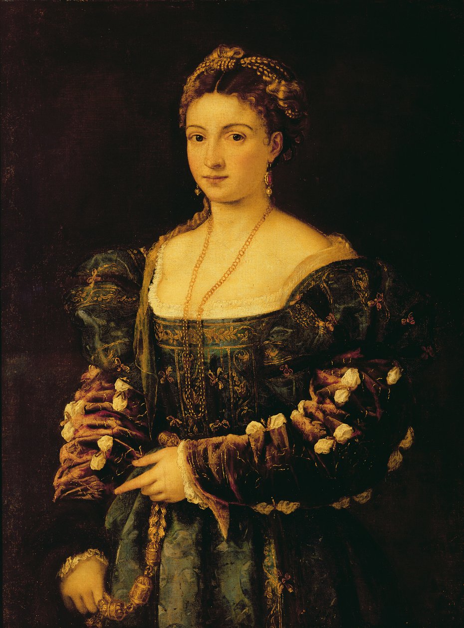 ラベラと呼ばれる女性の肖像画 作： Tiziano Vecelli