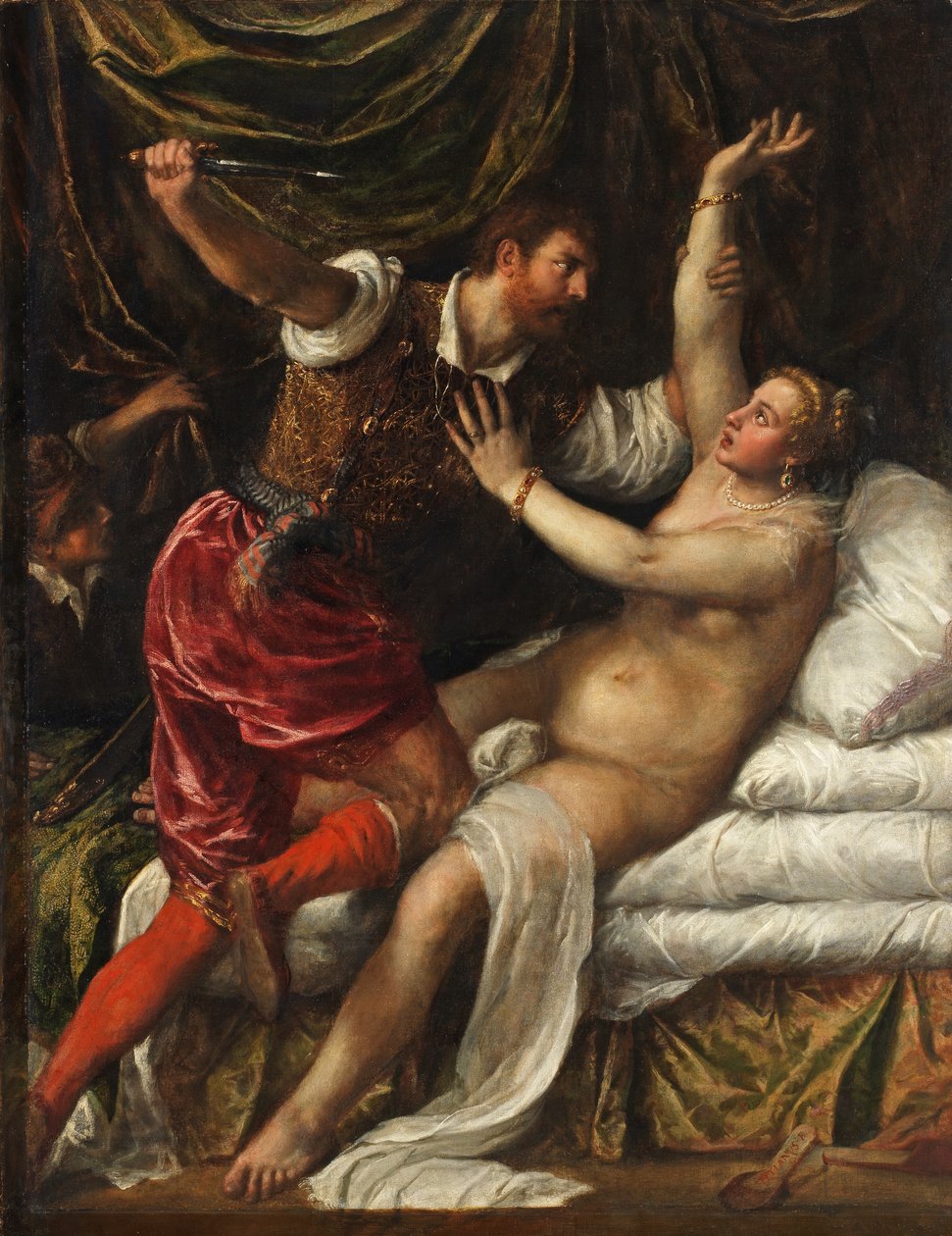 ターキンとルクレティア、1568年〜76年頃 作： Tiziano Vecelli