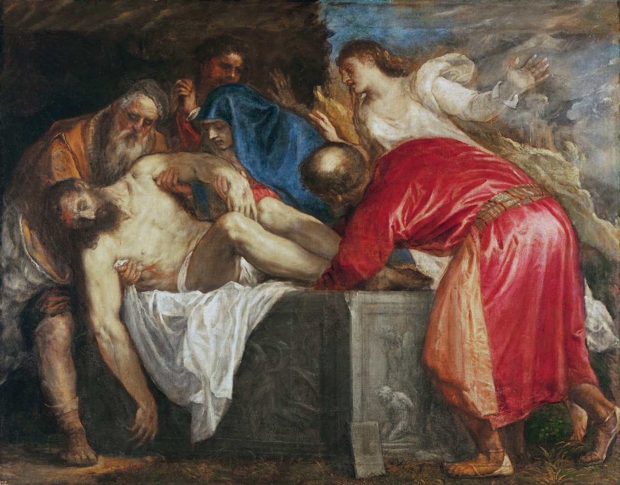 キリストの墓、1559 作： Tiziano Vecelli