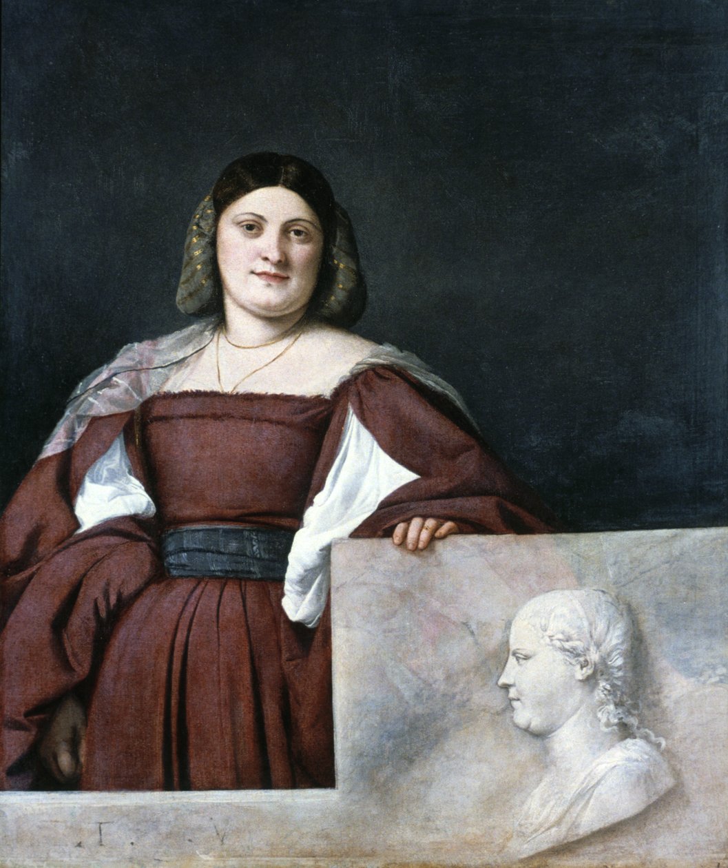 女性の肖像、ラスキアボーナダルメシアン女性、c1510-1512 作： Tiziano Vecelli