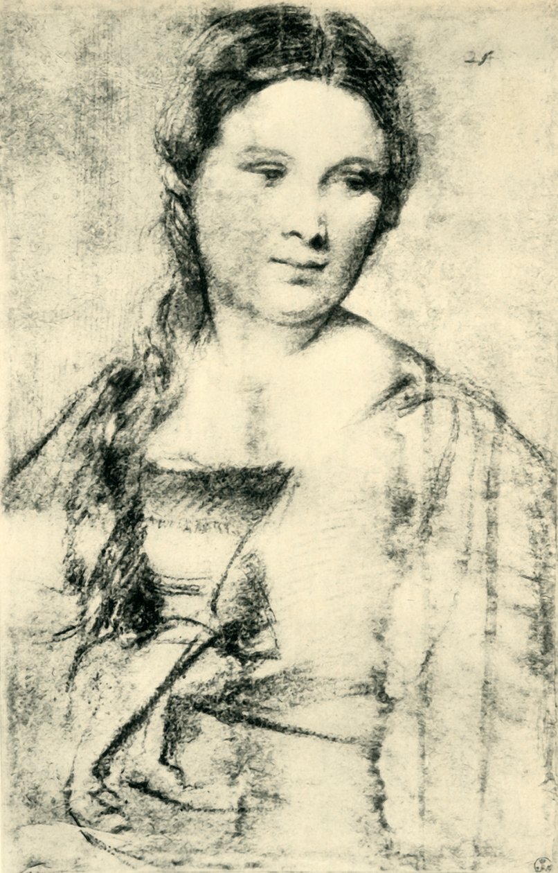 若い女性の肖像、c1515、1943年。 作： Tiziano Vecelli