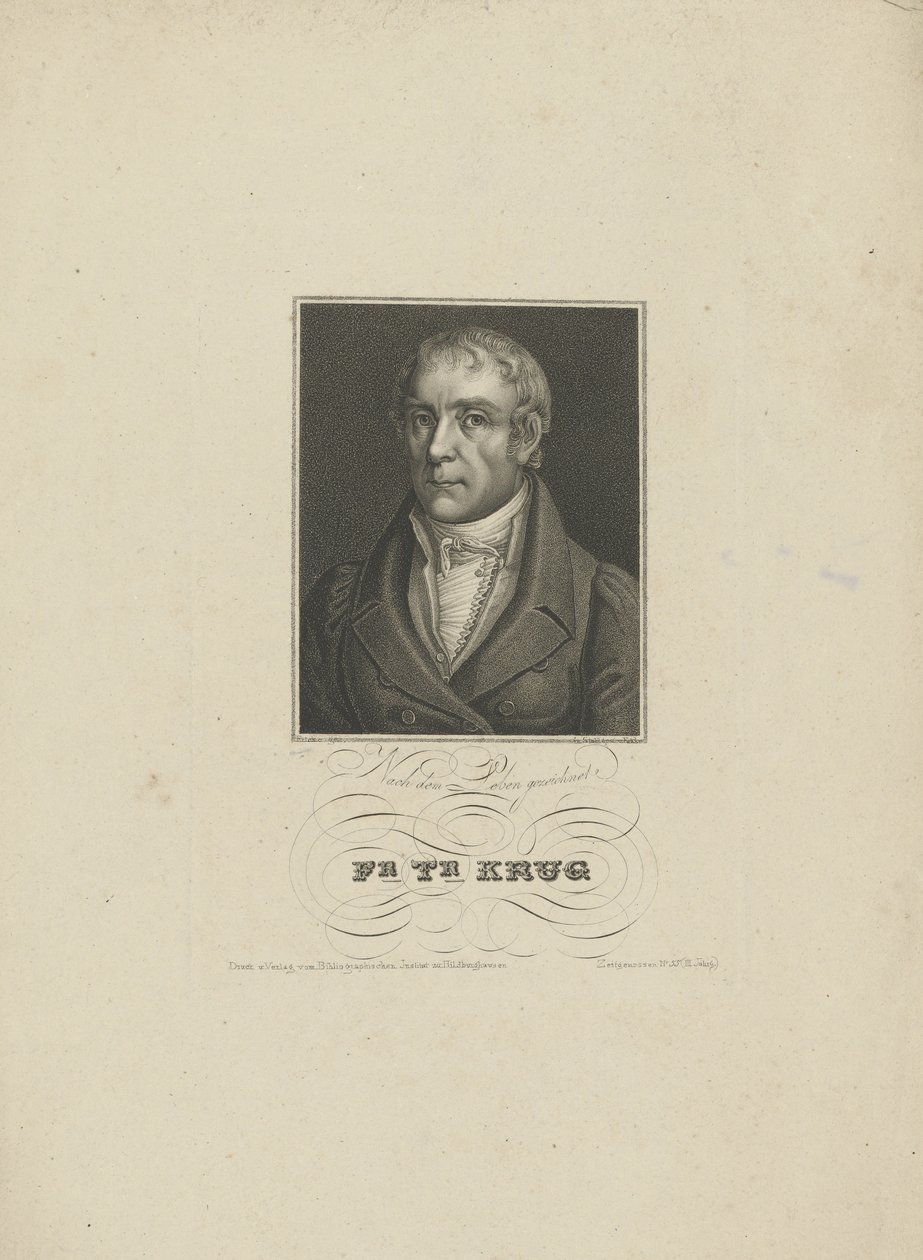 ヴィルヘルム・トラウゴット・クリュッグの肖像 1770～1842 年、1828～1829 年。 作： トビアス・ファルケ