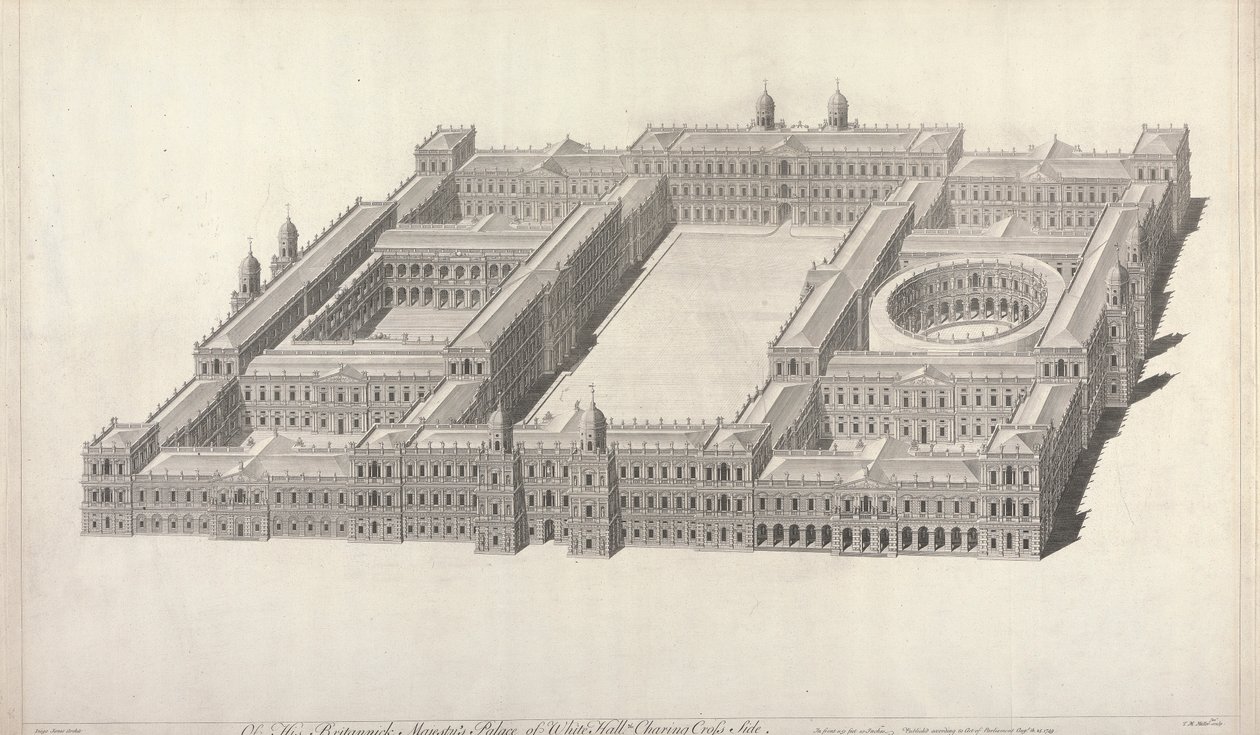 Palácio de Whitehall. O Charing Cross Side. 作： トビアスミューラー