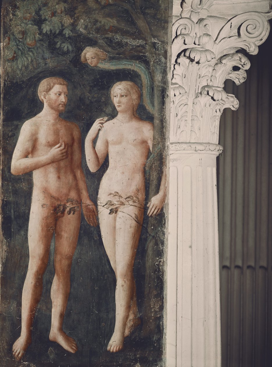 アダムとイブの誘惑、c.1423-25 作： トマソ・マソリーノ・ダ・パニカレ