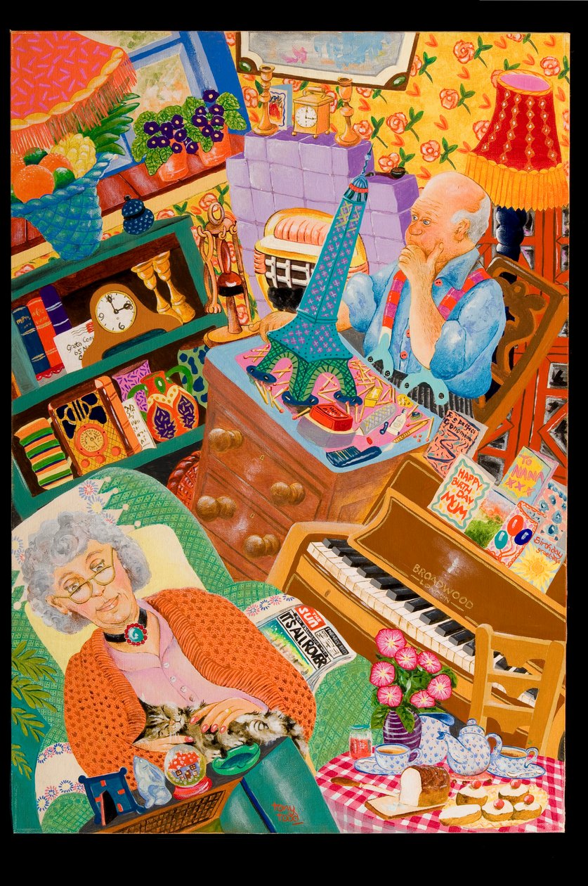 おばあちゃんの誕生日、2010年（船内アクリル） 作： トニー・トッド