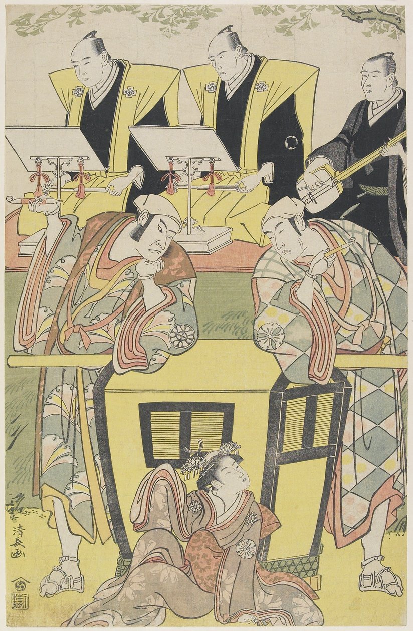 (Scene from The Shosa Modori kago iro ni aikata), 1788 作： 清永鳥居