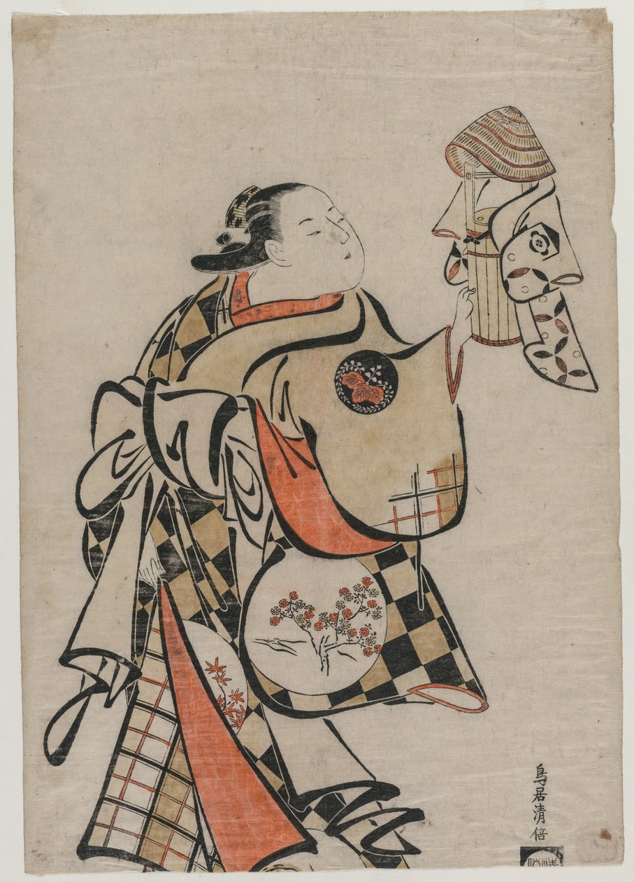1710年代半ば、花形師としての藤村半田ゆ。 作： 鳥居清oma