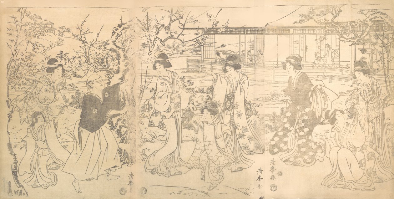 47 忠実な小売業者の忠臣蔵復讐からのシーン, ca. 1820年。 作： 鳥居清峰