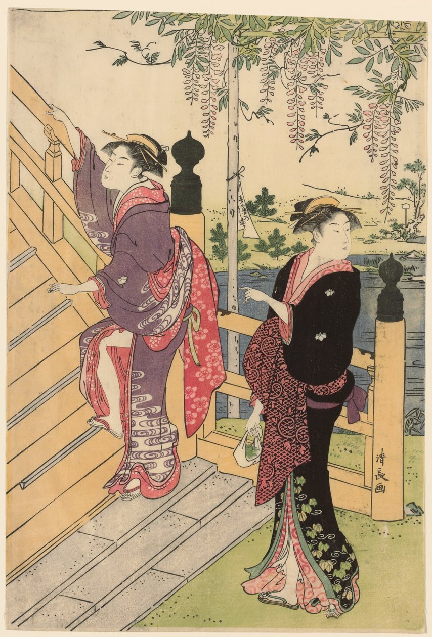 亀戸神社で藤を鑑賞 作： 清永鳥居