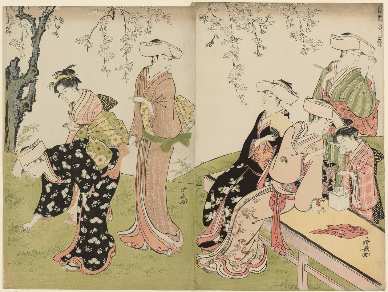 春のおでかけ 風俗東錦 作： 清永鳥居