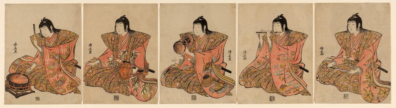 Five Musicians (五人囃子) 作： 清永鳥居