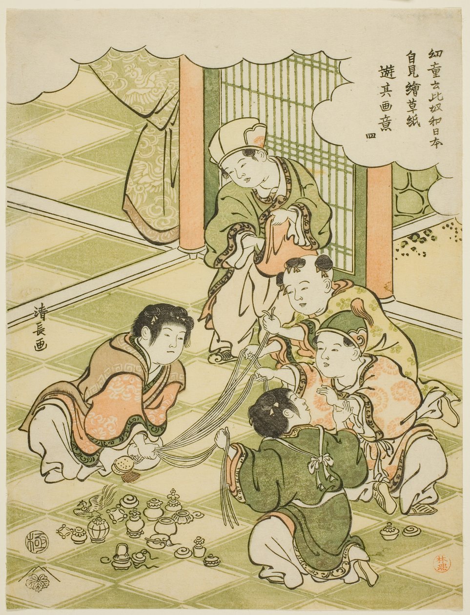 4位：くじ引きで遊ぶ中国の少年たち（「子どもたちは『ここは日本だ！』と言って絵本の遊びを真似る」シリーズより）。 作： 清永鳥居