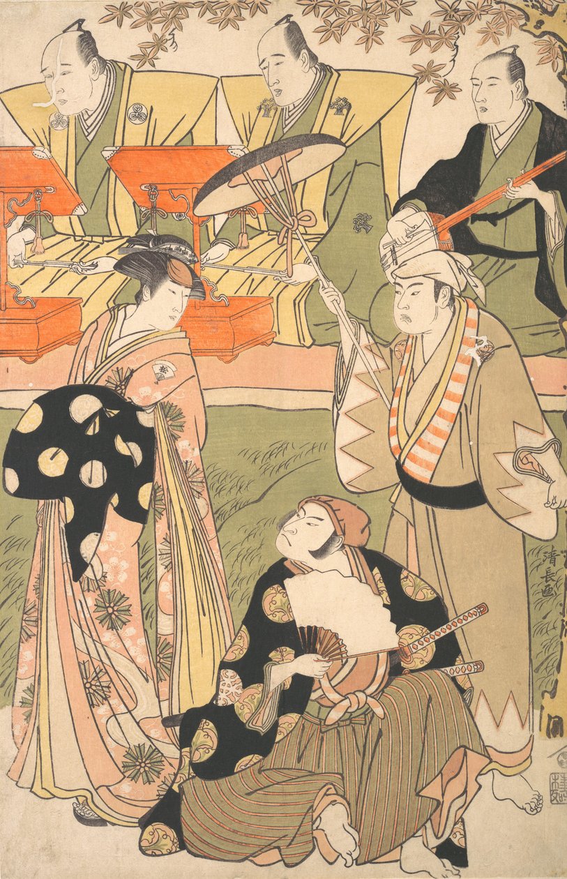 Theatrical Scene, with Musicians.    1161807   ja       japanese Successfully Translated  Original: Zonde en boete Aflaet en Boet Papen / Absolution et Penitence des Prêtres en Abissinie, etc. (title on object) Les Indes Orientales et Occidentales et autre 作： 清永鳥居