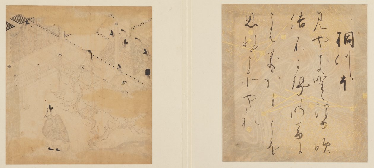 源氏物語、江戸時代、17世紀初頭。 作： 土佐光則