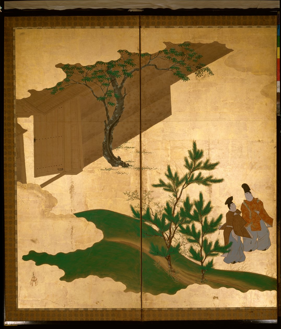 屏風　6面　江圃作 屏風 6面 江圃作