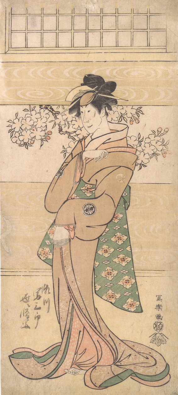 二代目瀬川富三郎の芸者朝香役 1794-95年 作： 東州斎写楽