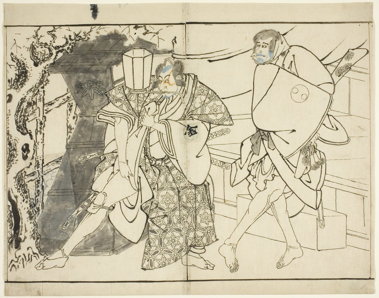 The Actors Arashi Ryuzo and Morita Kanya VIII, 1794 作： 東州斎写楽