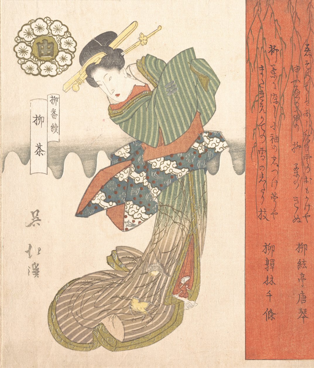 花魁道中 19世紀初頭 作： 魚屋北渓