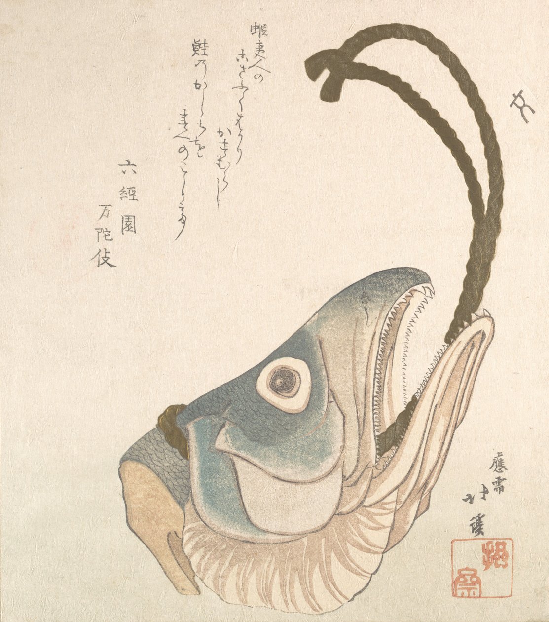 サーモンの頭、カリフォルニア州。 1820年。 作： 魚屋北渓
